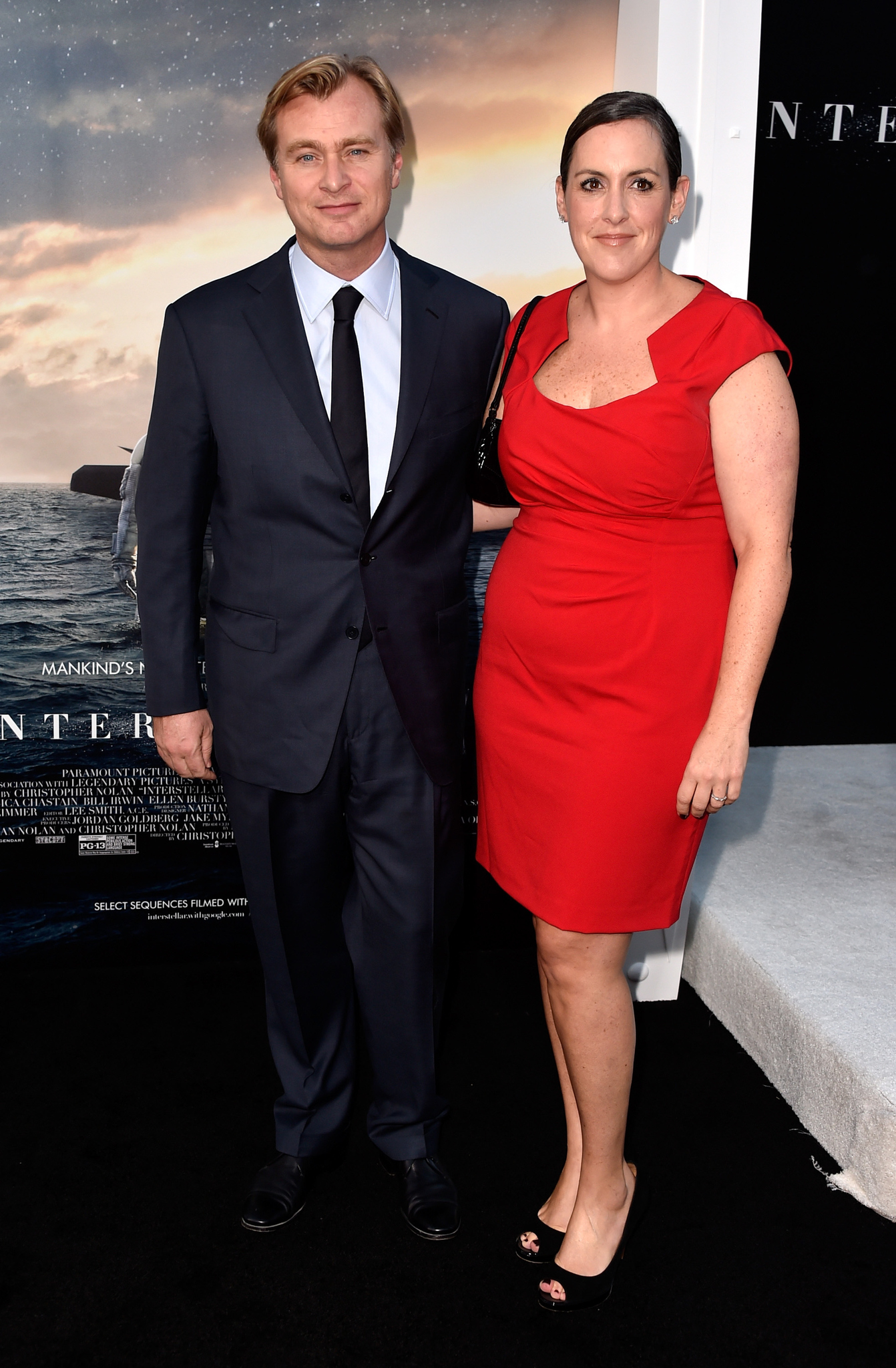 Christopher Nolan and Emma Thomas at event of Tarp zvaigzdziu (2014)