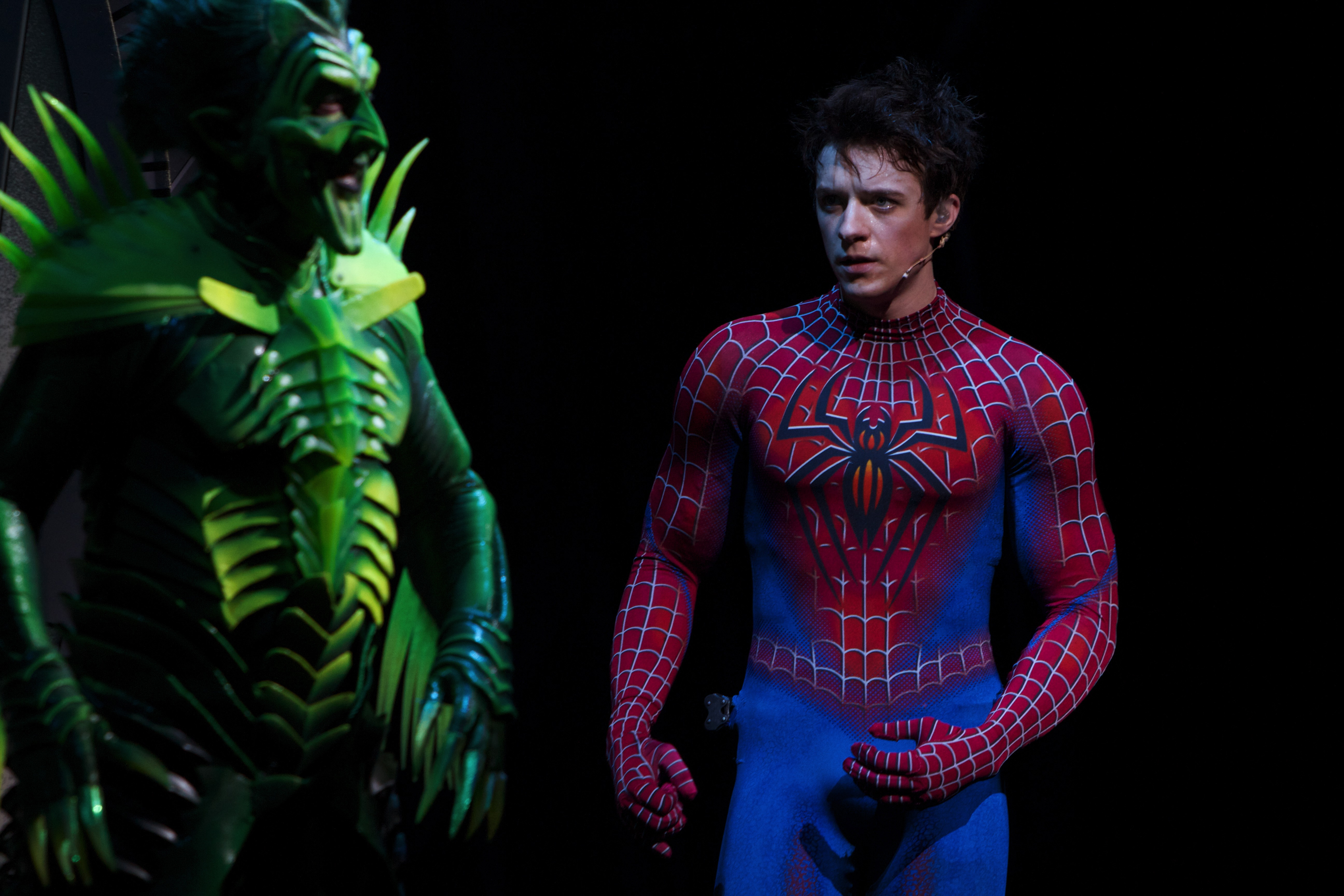 Matthew as Peter Parker/Spiderman at Spider-man 'Turn of the dark' Broadway 2010-2012
