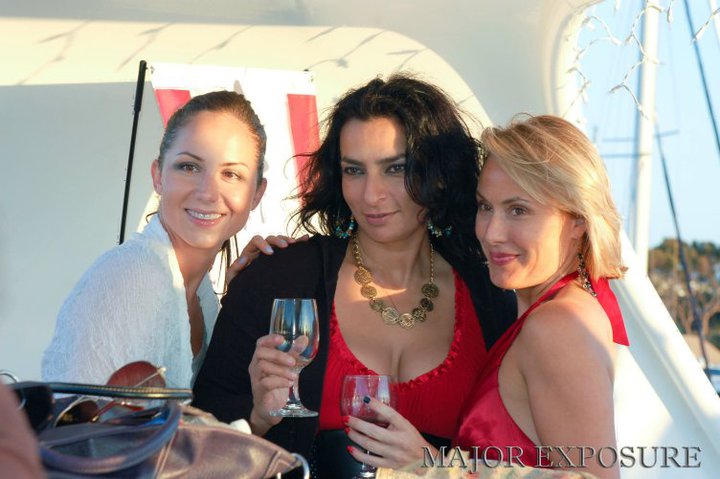 Deanna McDonald, Alice Amter, and Meredith Thomas attend Power Player's Celebrity Cruise