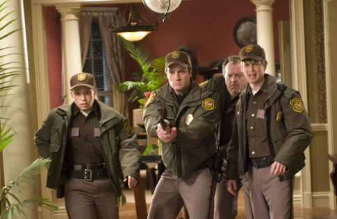 Still of Jennifer Copping, Nathan Fillion, Haig Sutherland and Don Thompson in Slither (2006)