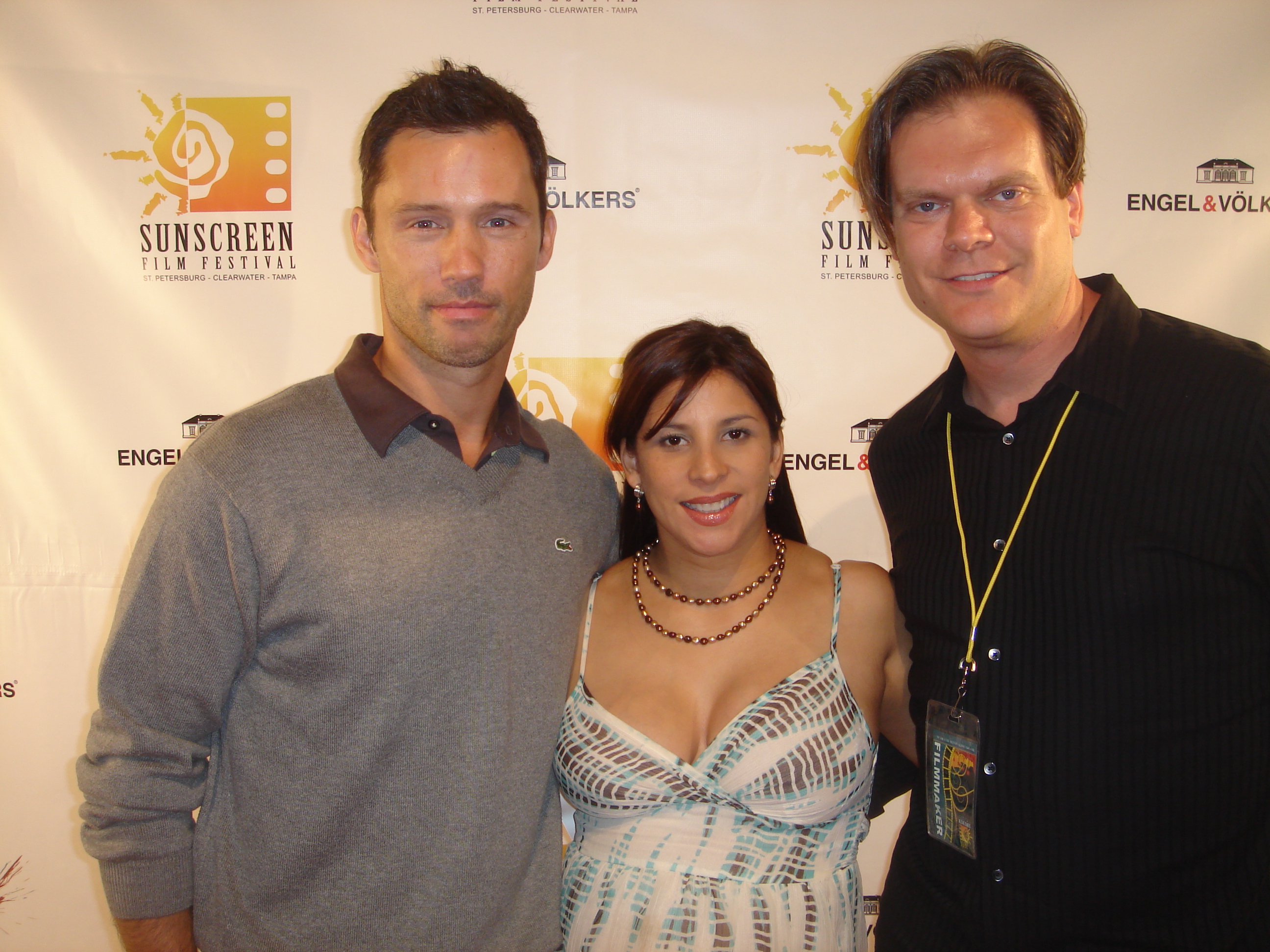 Actor Jeffrey Donnovan, Olga Lucia and filmmaker Todd Thompson (2009 Sunscreen Film Festival)