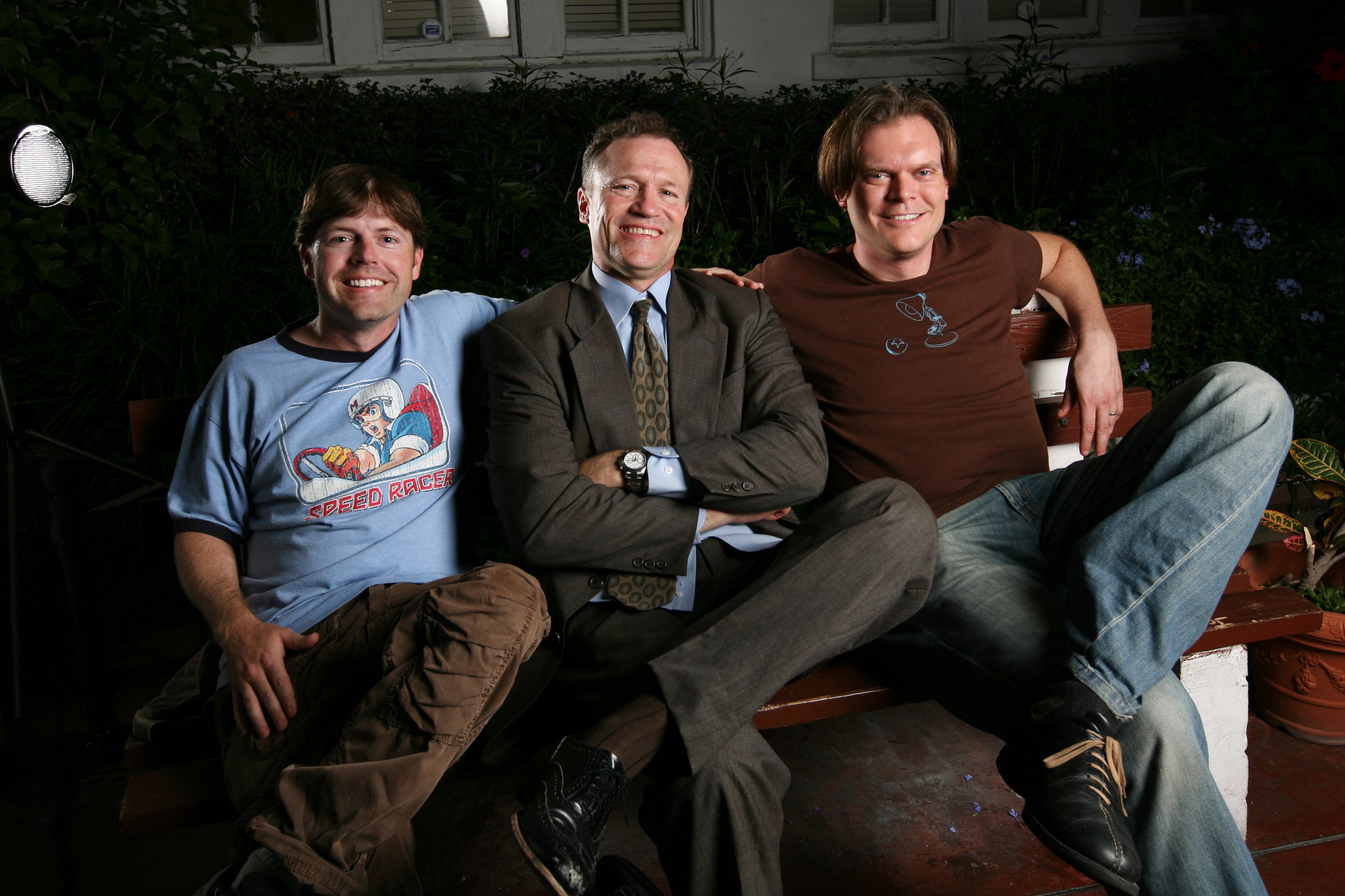 Director Todd Thompson with Michael Rooker and producer, Smithy Sipes. (