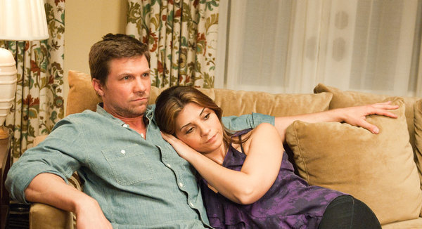 Still of Marc Blucas and Callie Thorne in Necessary Roughness (2011)