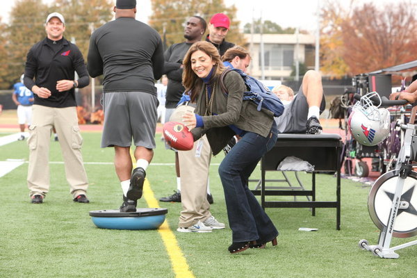 Still of Marc Blucas and Callie Thorne in Necessary Roughness (2011)