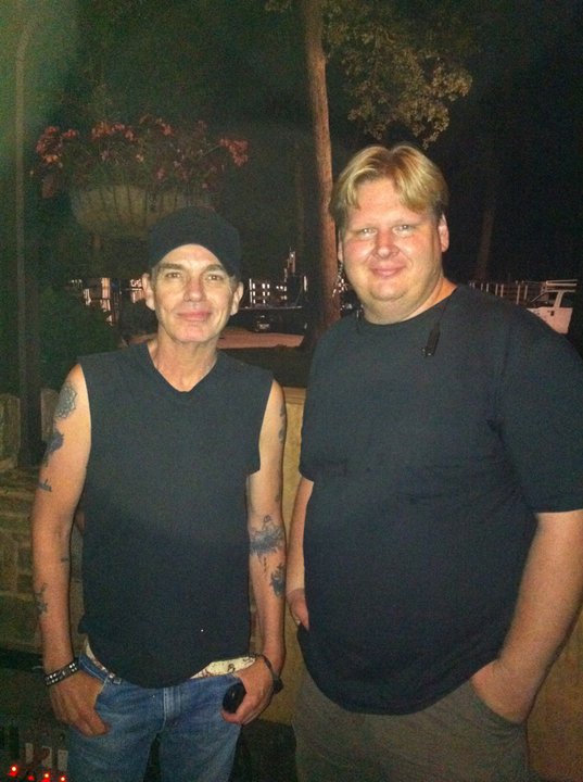 Kai Thorup with Billy Bob Thornton on the set of 