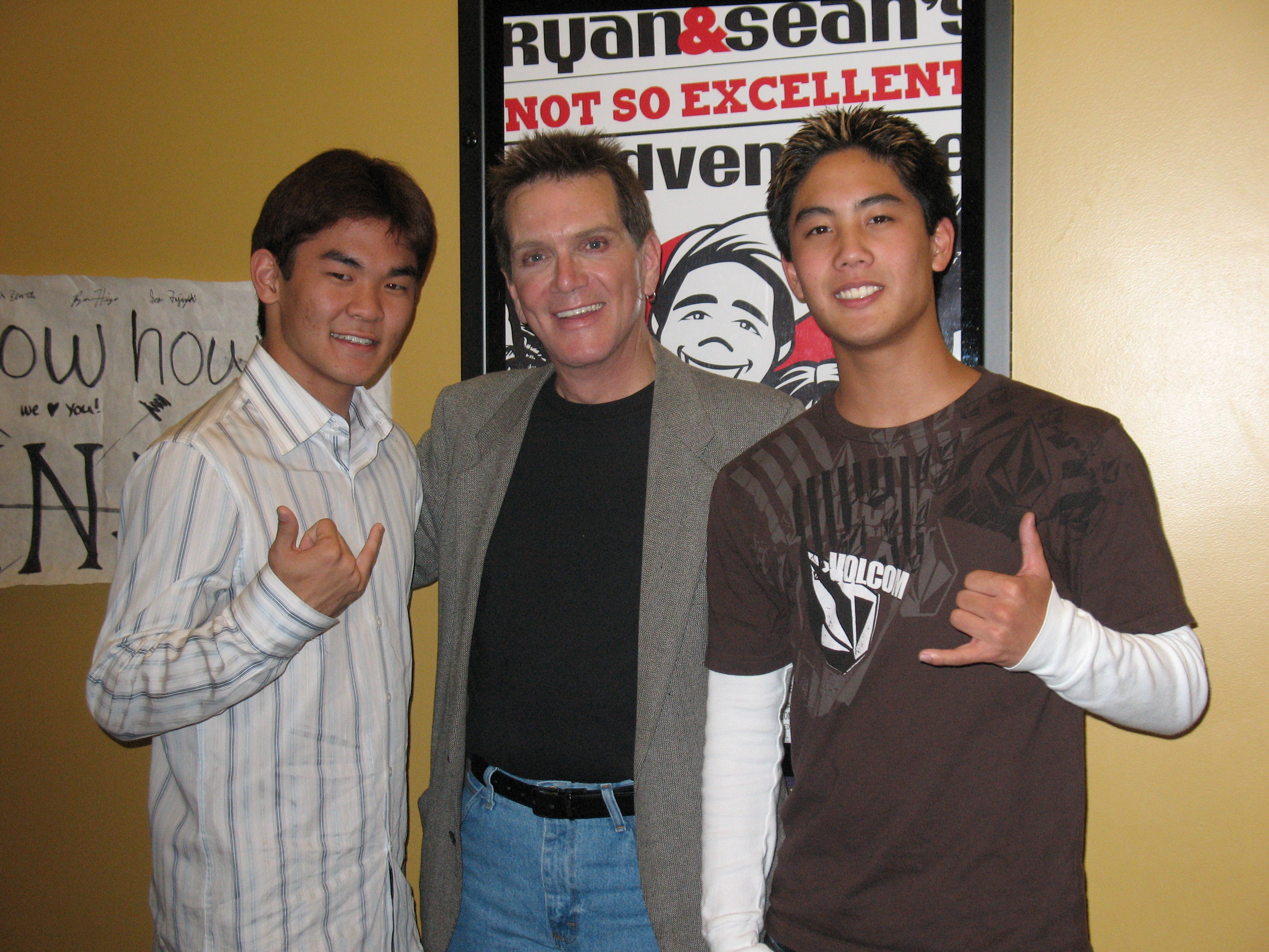 Ryan Niga, James Allen Brewer and Sean Fujiyoshi at the premiere of 