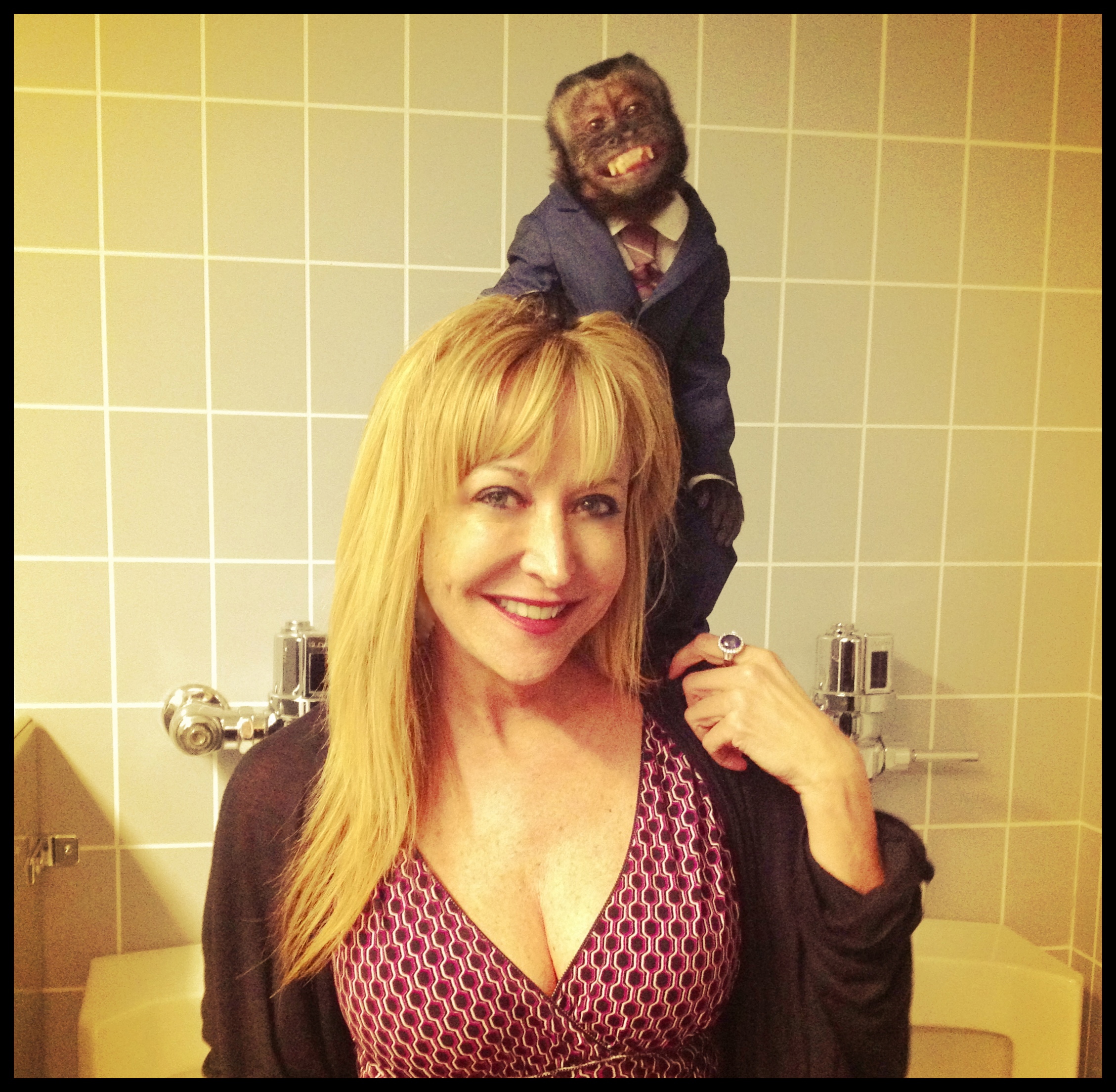 With Client, The Incomparable Crystal The Monkey