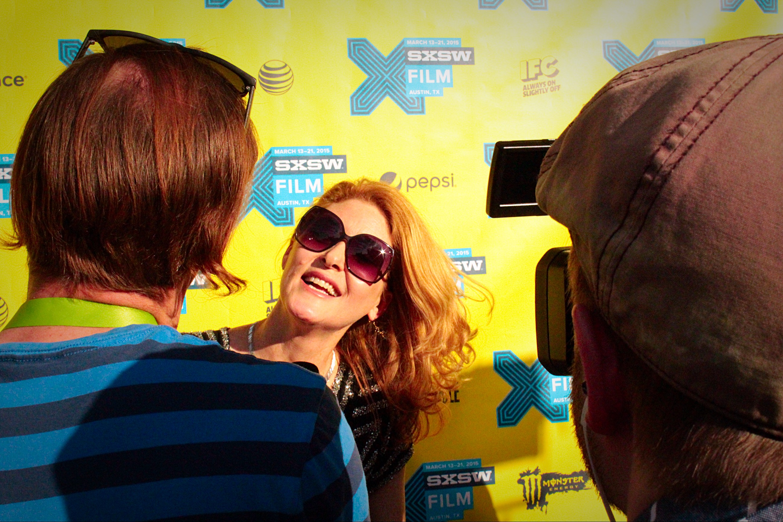 Ondi Timoner on the red carpet for here SXSW premiere of her film BRAND: A Second Coming