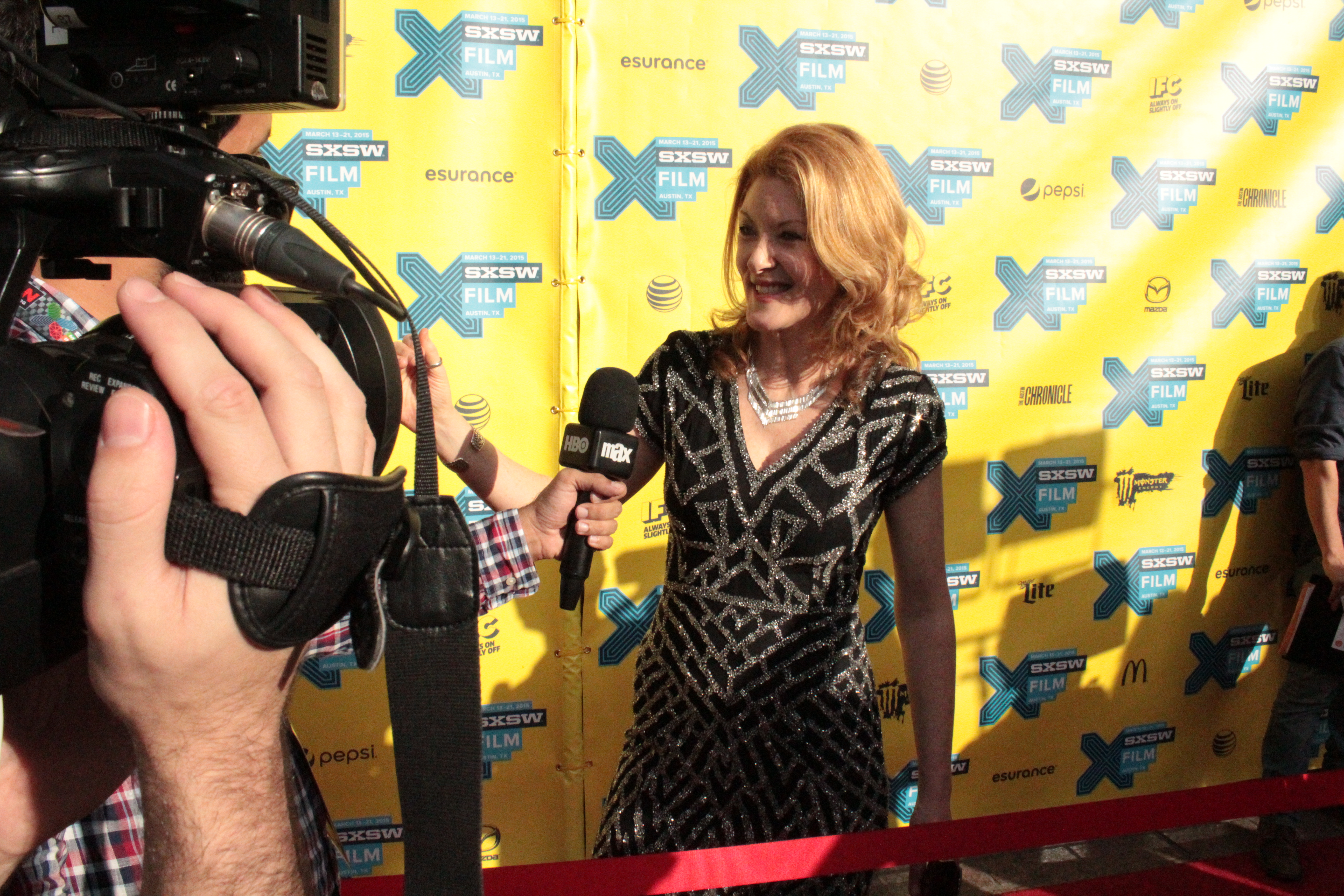 Ondi Timoner on the red carpet at SXSW for the premiere of here new film BRAND: A Second Coming