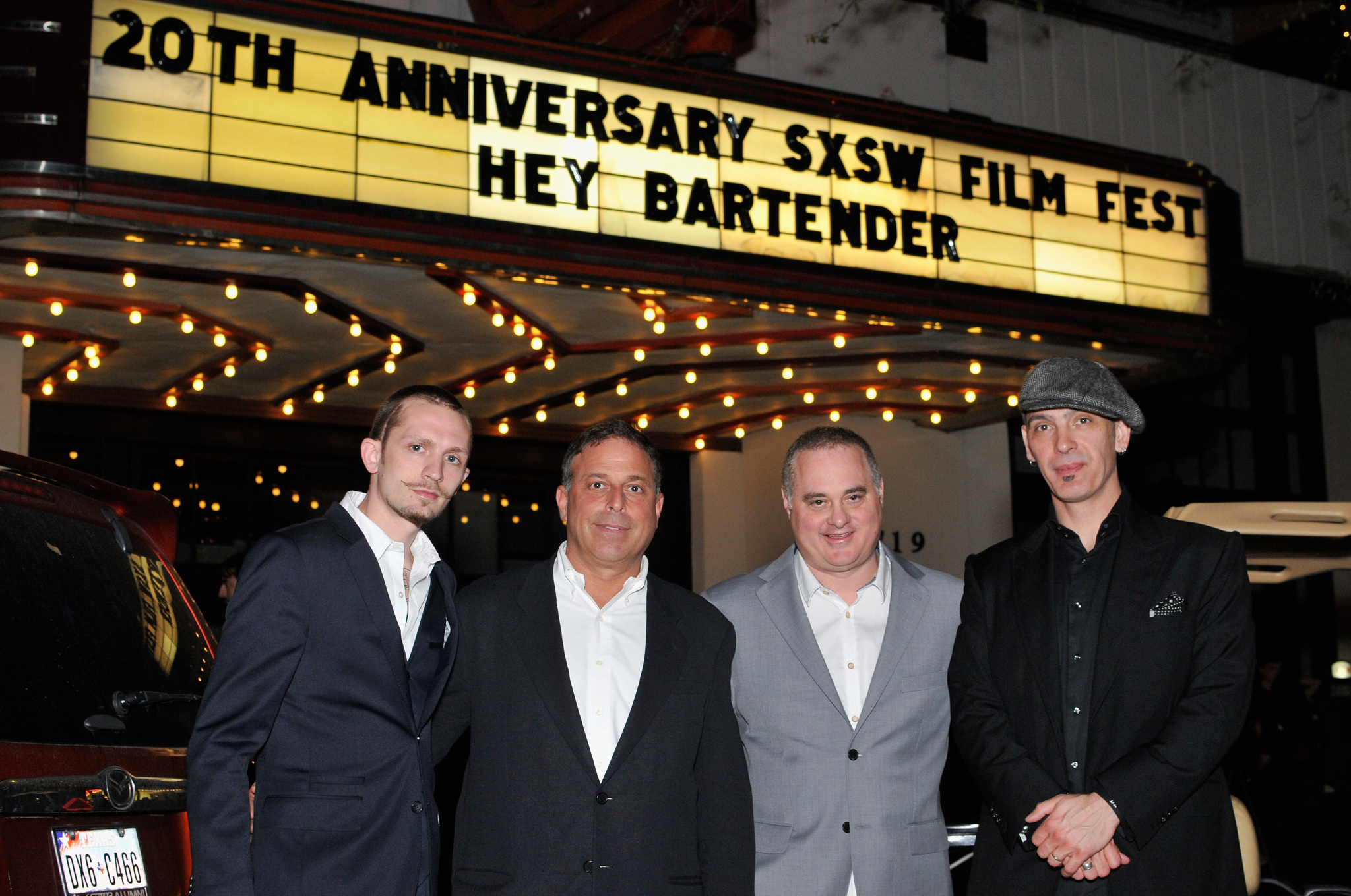 Bartenders Steve Schneider and Steve 'Carpi' Carpentieri, director Douglas Tirola and bartender Dushan Zaric attend the screening of 