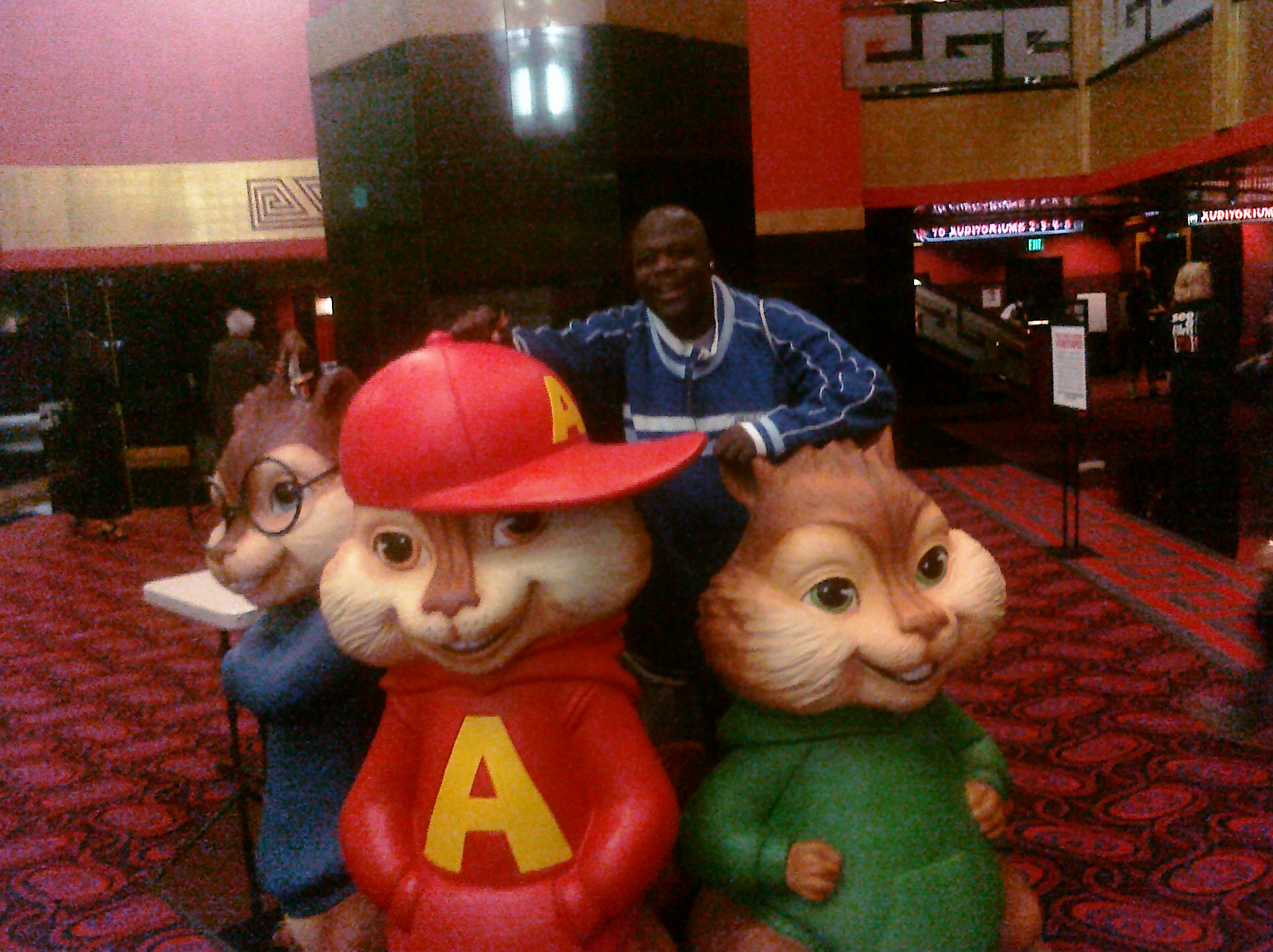 Alvin & The Chipmunks & Alfred Rubin Thompson at Alvin & The Chipmunks Premiere