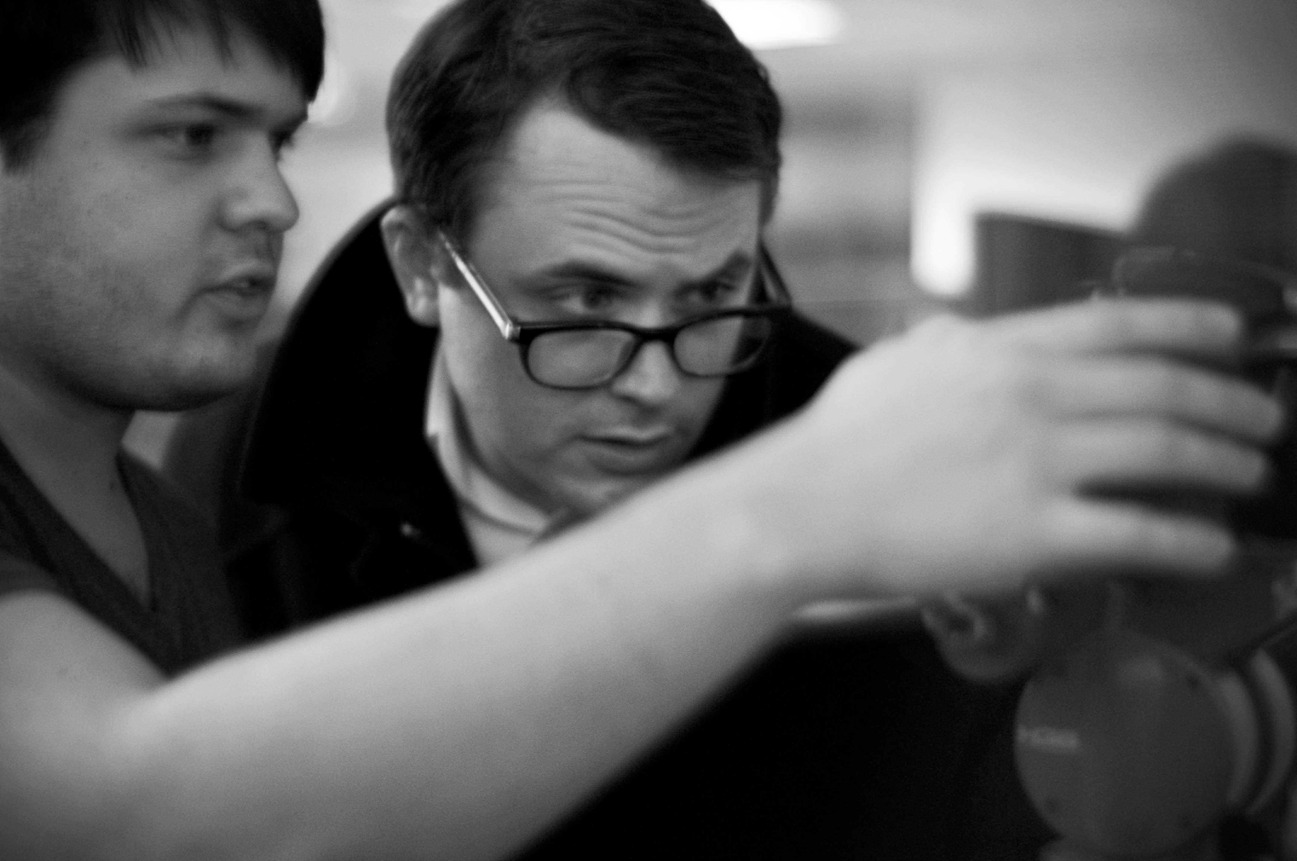 Writer/Director/Star Thomas Torrey with Cinematographer Ben Jack. Little Star (2011).