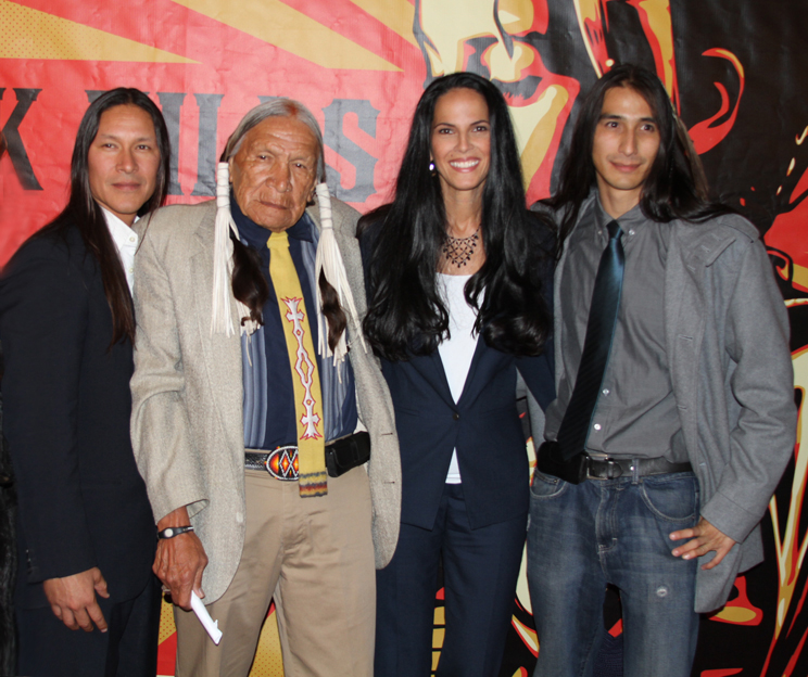 Saginaw Grant, Mariana Tosca and Tokala Clifford arrive at the 9th Annual Red Nation Film Festival Awards - November 14, 2012 at the Harmony Gold Theater, Los Angeles, CA