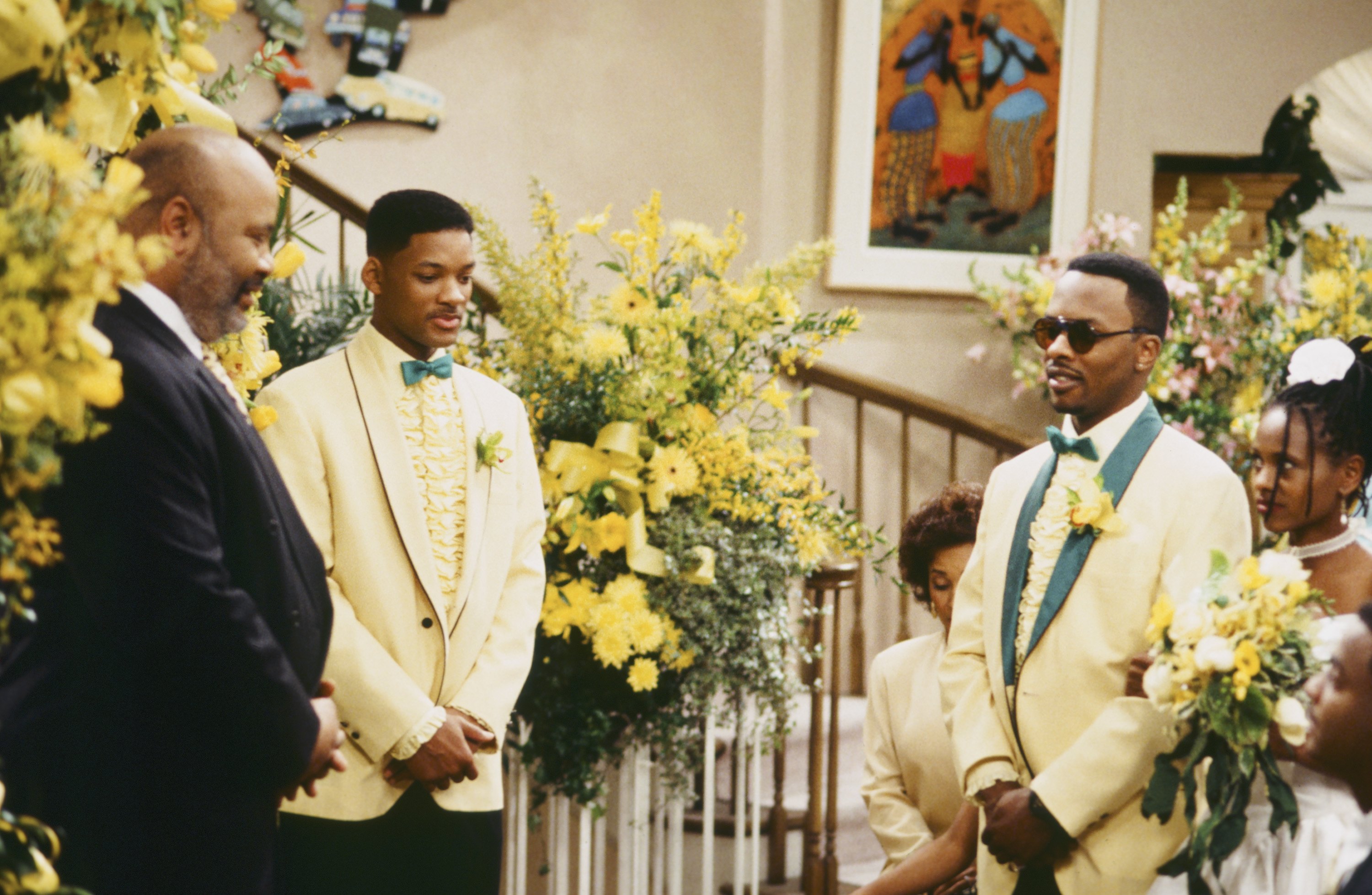 Still of Will Smith, James Avery, Jeffrey A. Townes and Karen Malina White in The Fresh Prince of Bel-Air (1990)