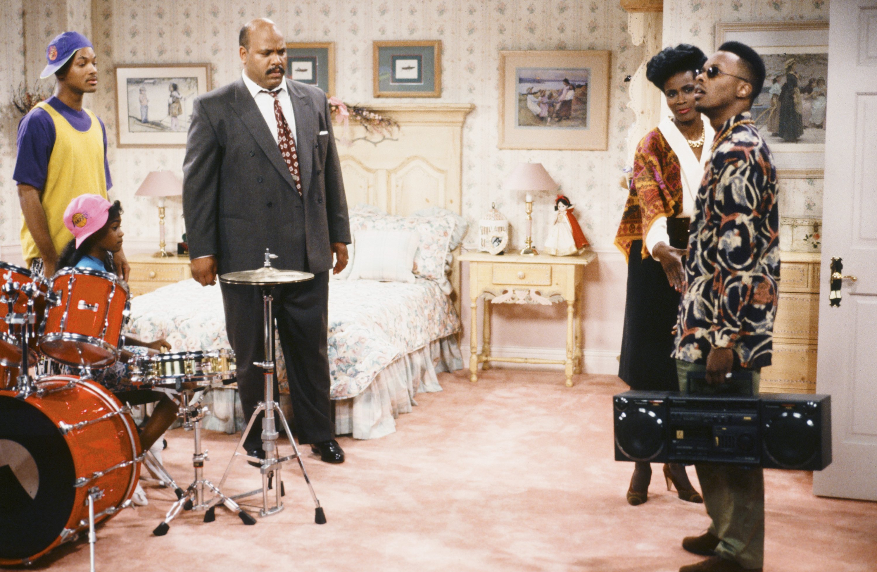 Still of Will Smith, Tatyana Ali, James Avery, Janet Hubert and Jeffrey A. Townes in The Fresh Prince of Bel-Air (1990)