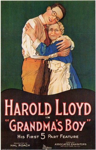 Harold Lloyd and Anna Townsend in Grandma's Boy (1922)