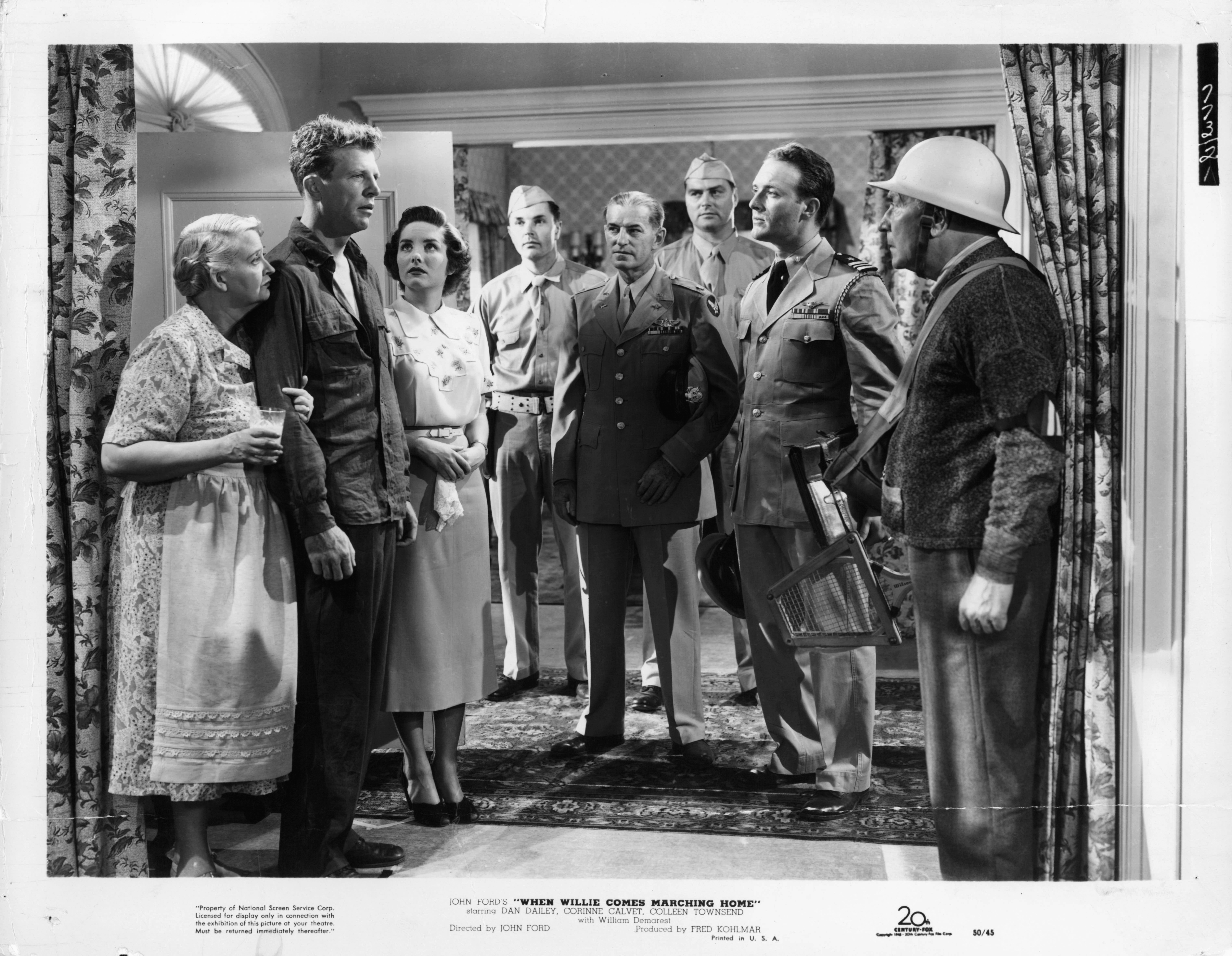 Still of Dan Dailey, William Demarest and Colleen Townsend in When Willie Comes Marching Home (1950)