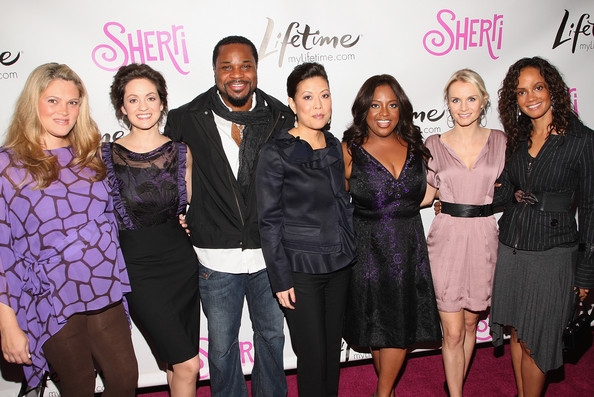 Elizabeth Regen, Kali Rocha, Malcolm Jamal Warner, Andrea Wong, Sherri Shepherd, Kate Reinders & Tammy Townsend attend the premiere of Lifetime's 