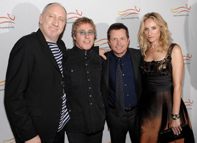 Michael J. Fox, Tracy Pollan, Roger Daltrey and Pete Townshend