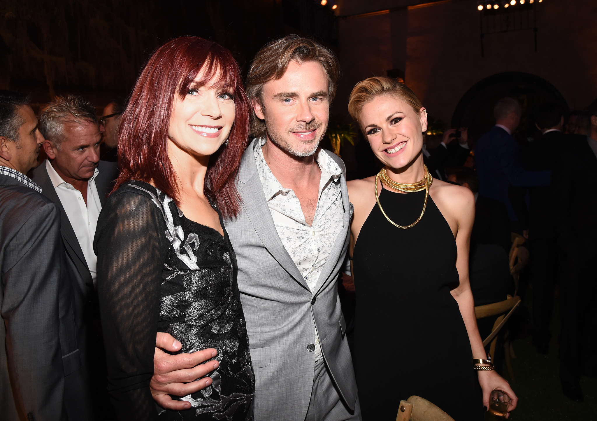 Anna Paquin, Carrie Preston and Sam Trammell at event of Tikras kraujas (2008)