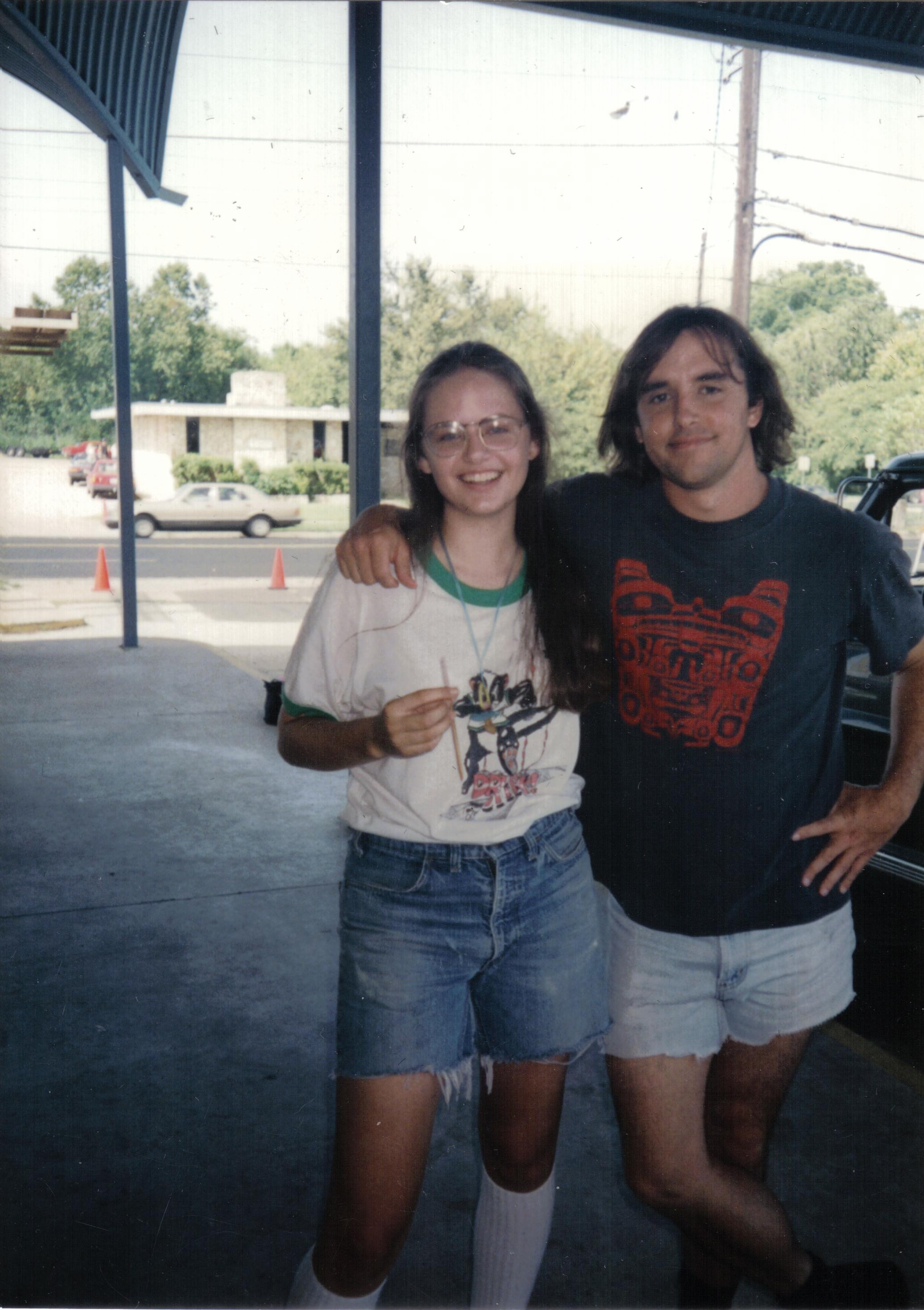 Heidi Van Horne and Director/Writer Richard Linklater on set during filming 