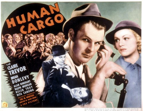 Brian Donlevy, Claire Trevor and Harry Woods in Human Cargo (1936)