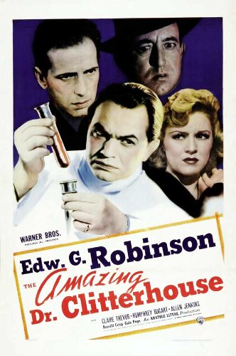 Humphrey Bogart, Edward G. Robinson, Allen Jenkins and Claire Trevor in The Amazing Dr. Clitterhouse (1938)