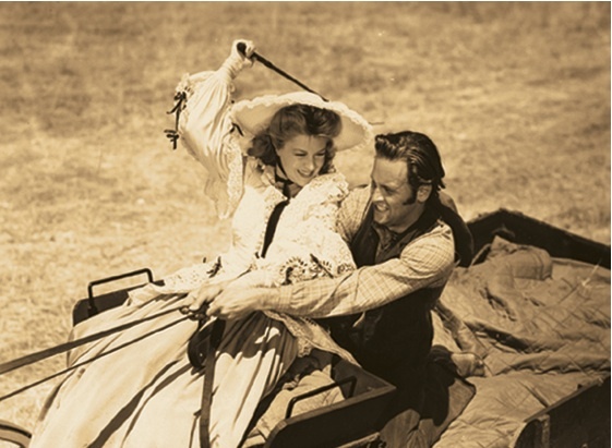 Still of William Holden and Claire Trevor in Texas (1941)