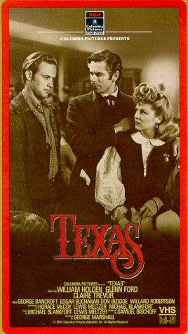 William Holden, Glenn Ford and Claire Trevor in Texas (1941)