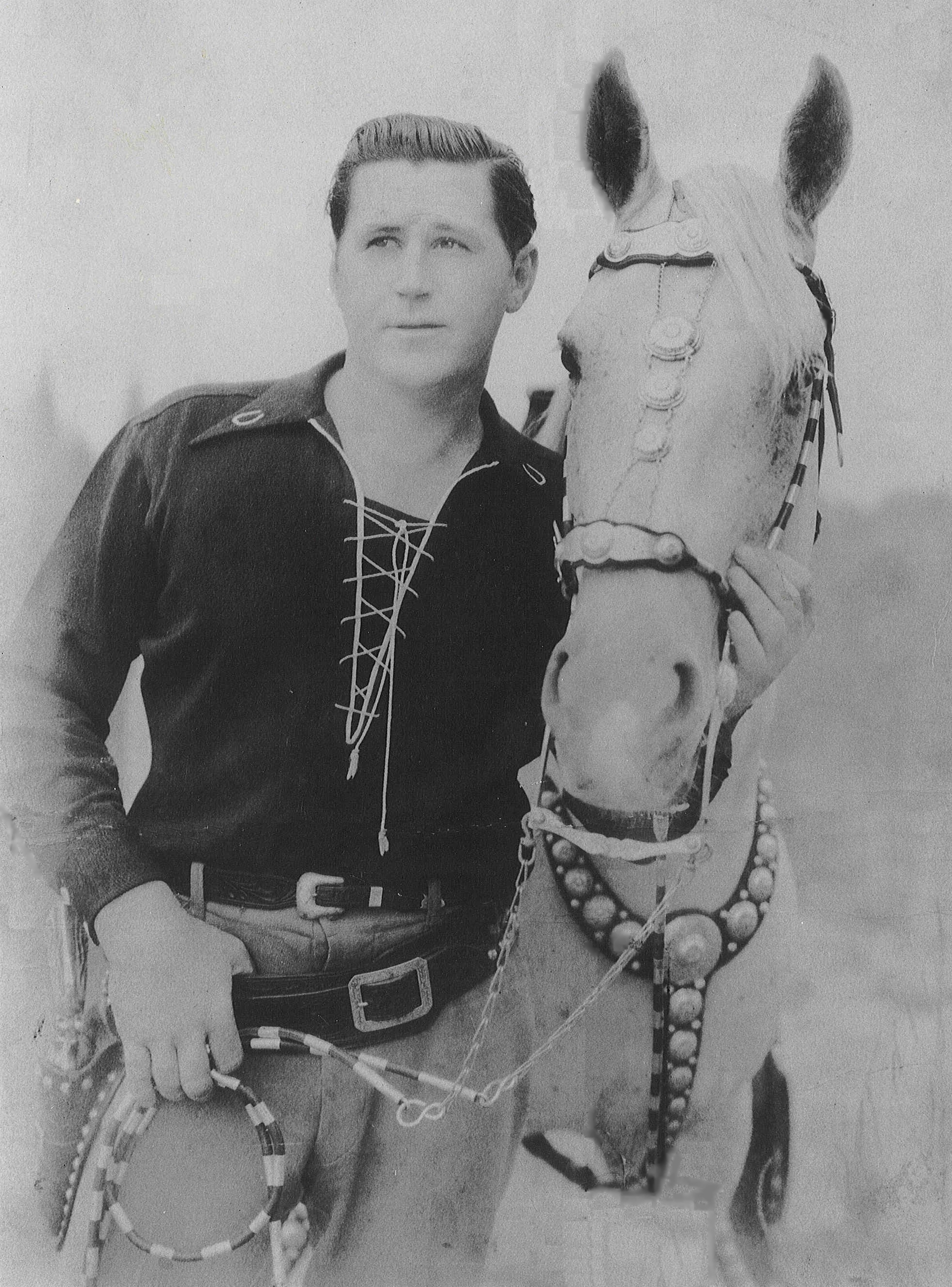 Chad Trower with his horse White Cargo