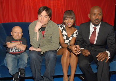 Mike Myers, Meagan Good, Romany Malco and Verne Troyer