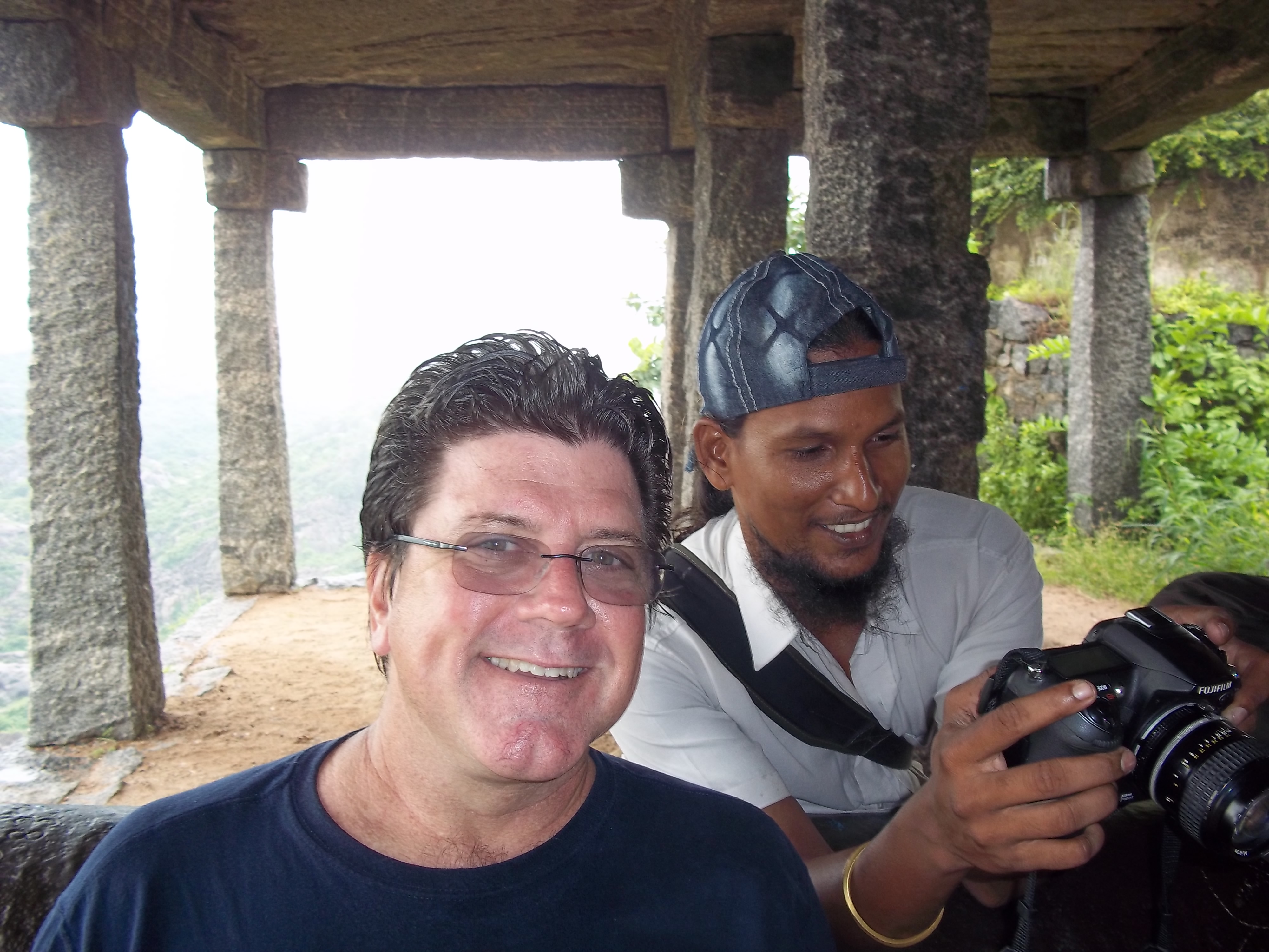 Mountain top temple out side of Pondicherry In south east india. Life of Pi project.