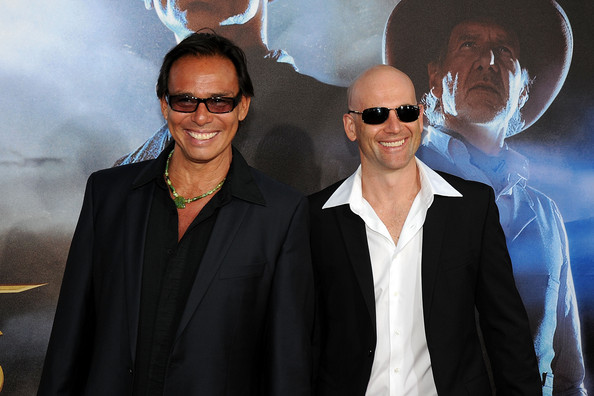 Raoul Trujillo and Dave Wright at red carpet for premiere of Cowboys and Aliens at ComicCon