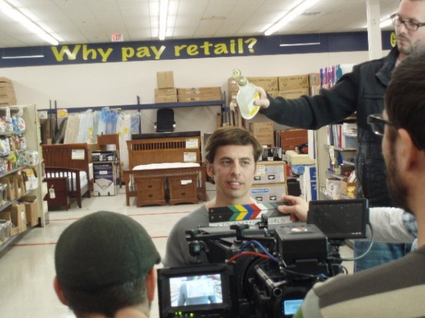 On the set of Liquidation World TV Commercial