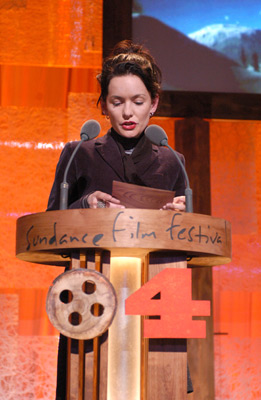 Guinevere Turner presenting the 