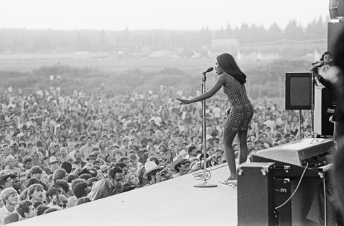Tina Turner performing at the Seattle Pop Festival