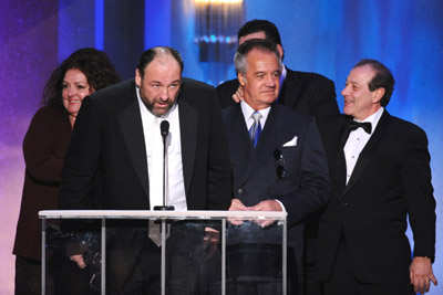 James Gandolfini, Tony Sirico and Aida Turturro at event of 14th Annual Screen Actors Guild Awards (2008)