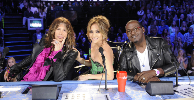 Still of Jennifer Lopez, Steven Tyler and Randy Jackson in American Idol: The Search for a Superstar (2002)