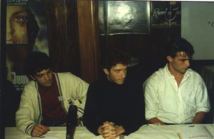 With Antonio Banderas at Star De Demain Awards (1989).