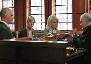 Andy Umberger with Julie Bowen and Candice Bergen in BOSTON LEGAL
