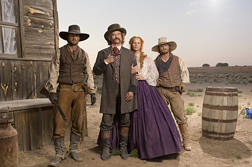 Val Kilmer, Steve Zahn, Rachel Griffiths and Karl Urban in Comanche Moon (2008)