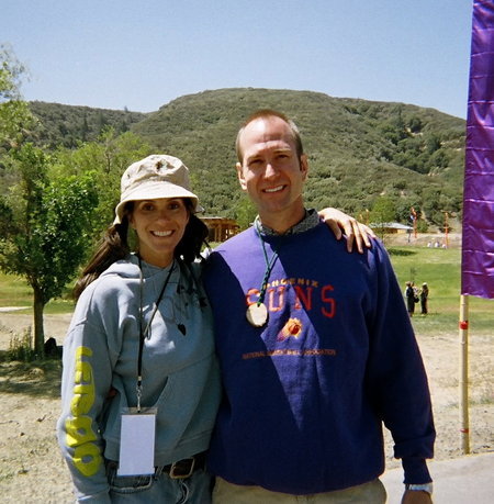 Jami Gertz and Vern Urich at the opening of the Painted Turtle Camp