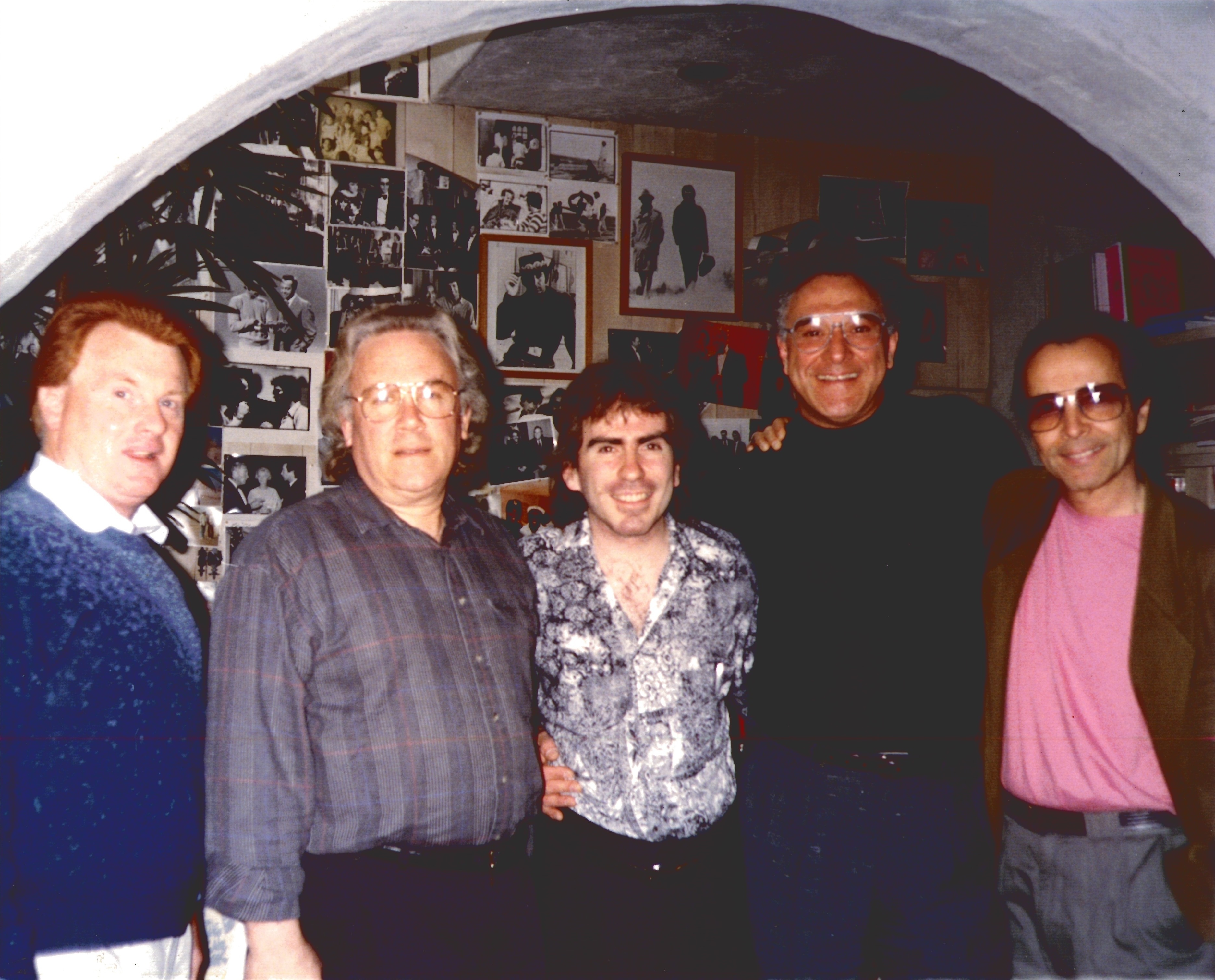 Don Bedard, Jr., Kip Cohen, Sydney Urshan, Shelly Weiss and Herb Alpert at A&M Records (formally Charlie Chaplin Studios)