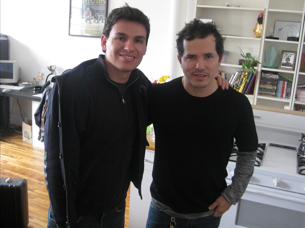 Director Andres Useche with actor John Leguizamo.
