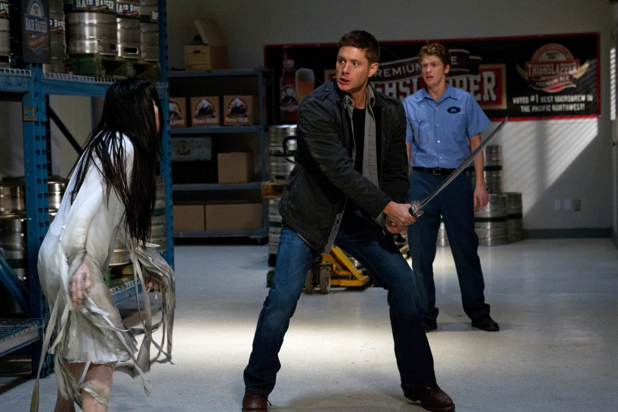 Still of Jensen Ackles and Angela Uyeda in Supernatural (2005)