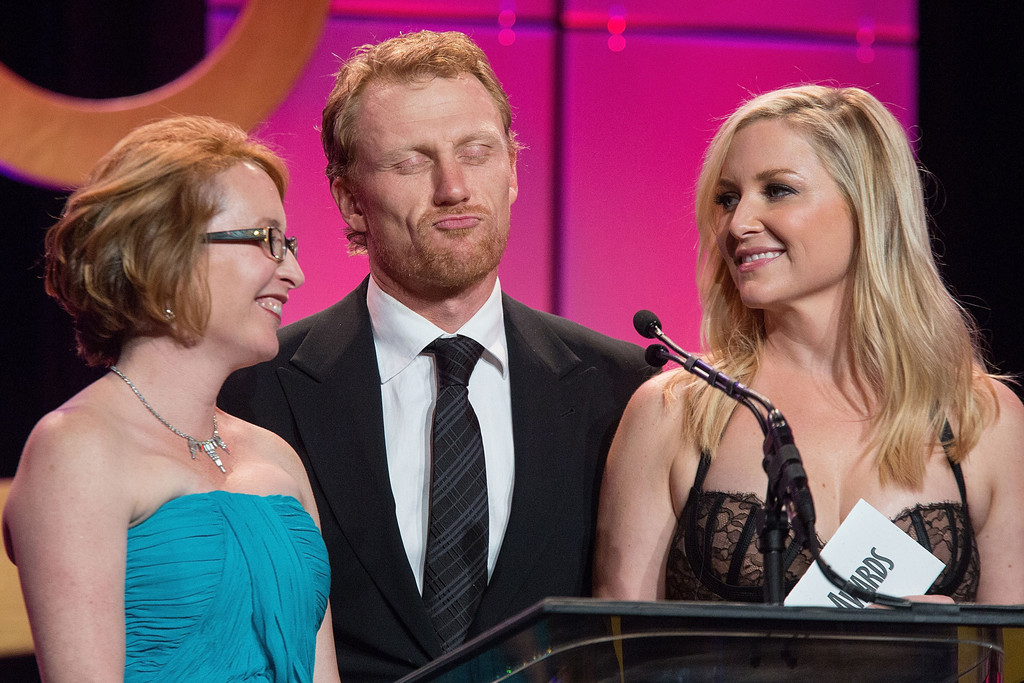 Editor Susan Vaill and actors Kevin McKidd and Jessica Capshaw present the nominees for Best Edited One-Hour Series for Commercia Television during the 63rd Annual ACE Eddie Awards held at The Beverly Hilton Hotel on February 16, 2013 in Beverly Hills.