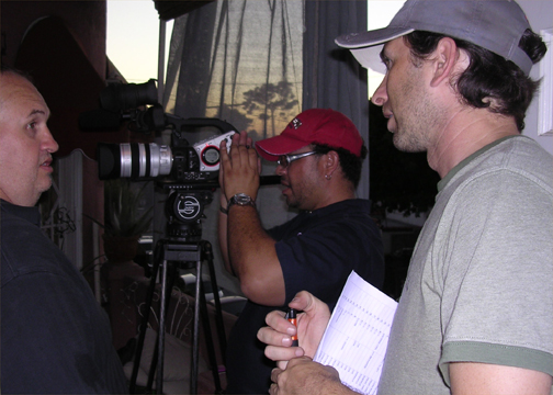 Todd sets up shot while directing 