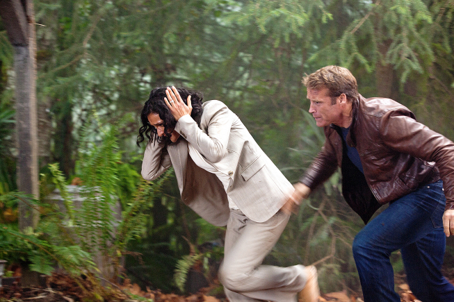 Still of Mark Valley and Indira Varma in Human Target (2010)