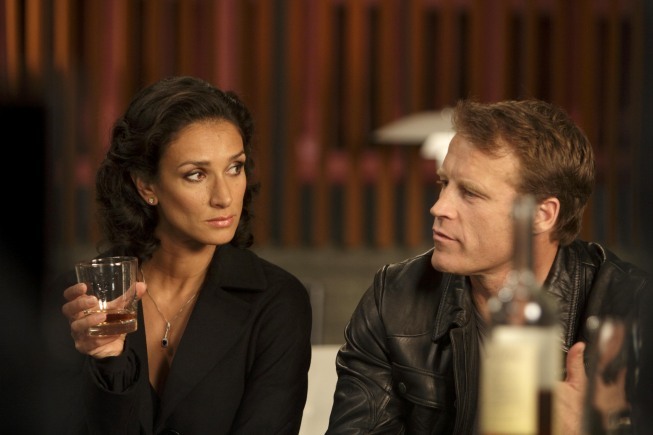 Still of Mark Valley and Indira Varma in Human Target (2010)