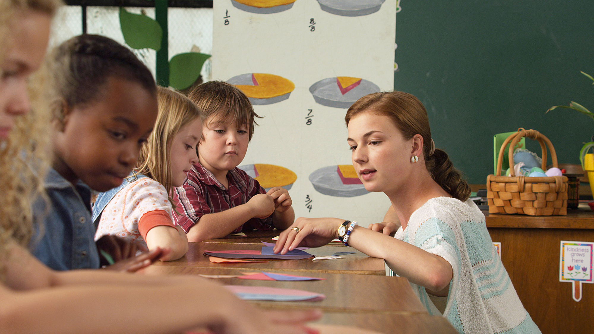 Still of Emily VanCamp, Jack Nation, Leedy Corbin and Michelle Sawunyama in Beyond the Blackboard (2011)